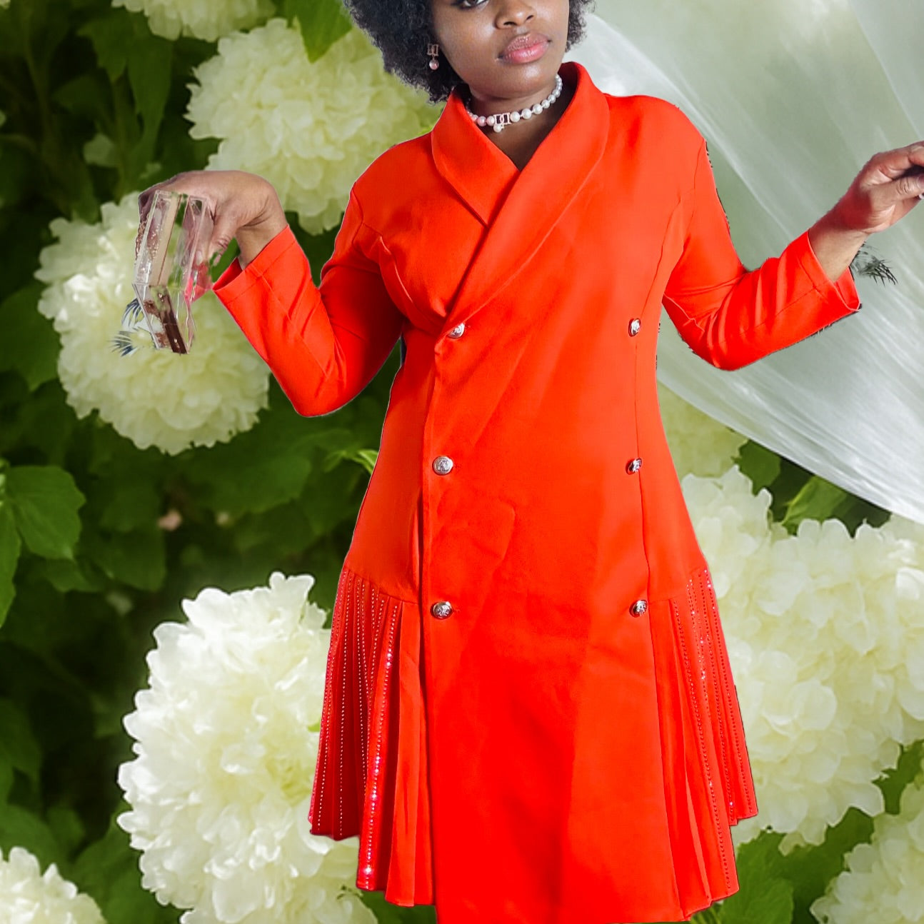 ✨ Manteau-Robe Écarlate Élégance – Chic & Audace ✨
