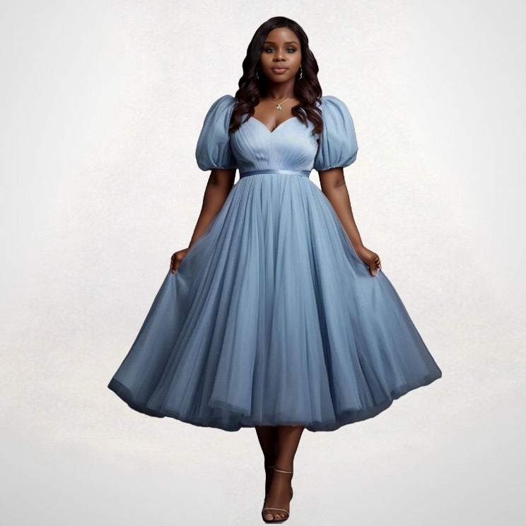 Robe Élégante Bleu Ciel