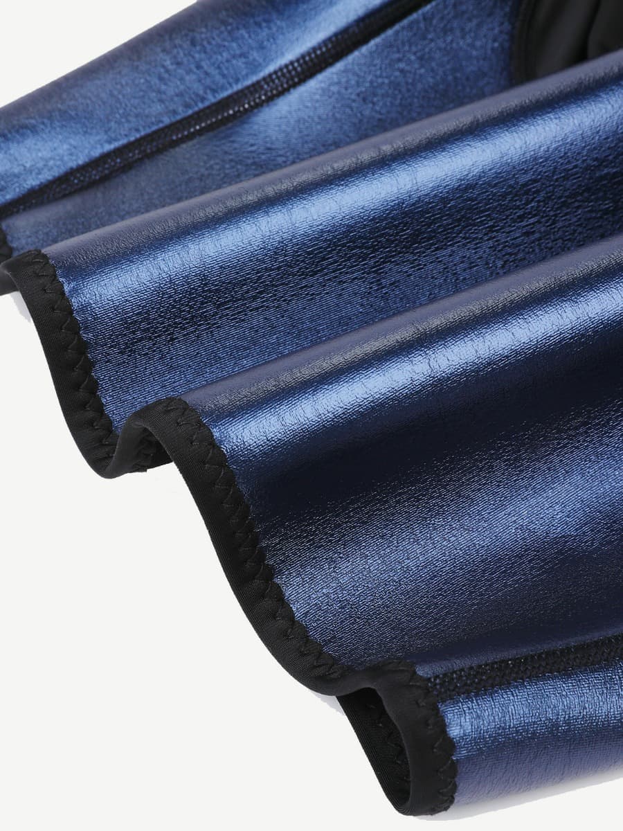 Short gainant bleu en néoprène – Anti-cellulite & ventre plat
