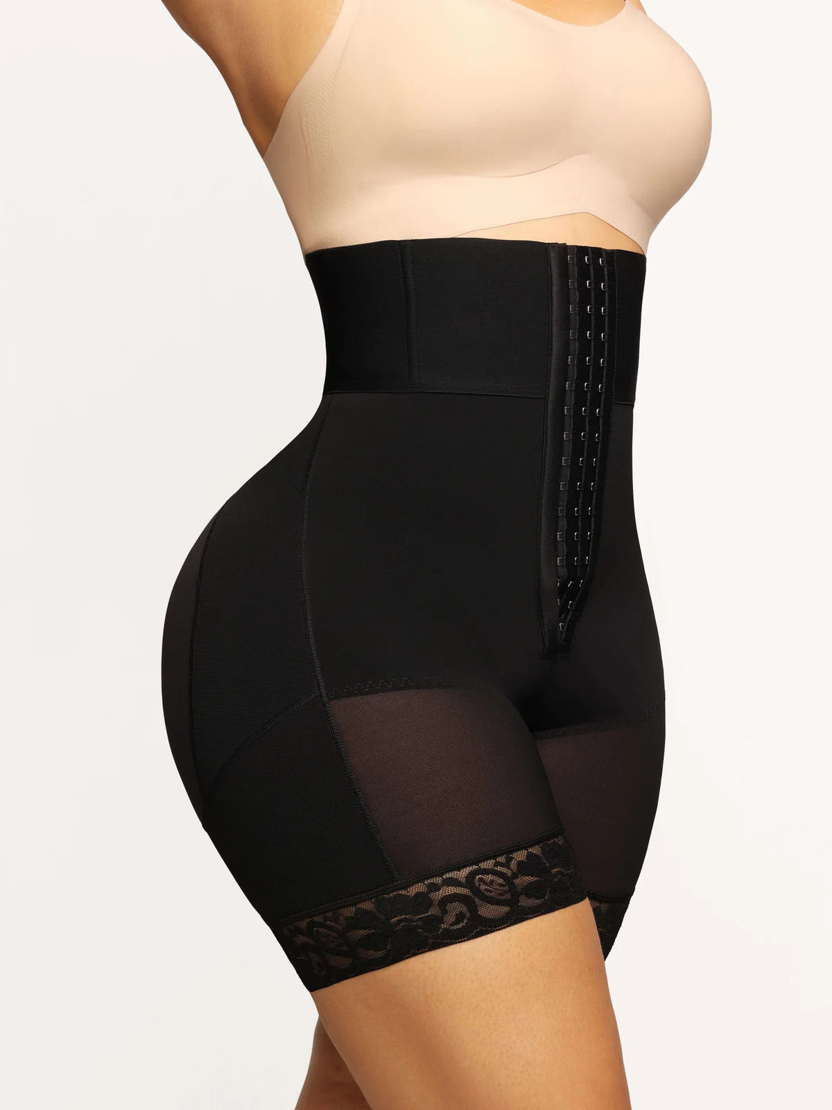 Gainette sculptante – Taille haute, triple agrafes, push-up fessier